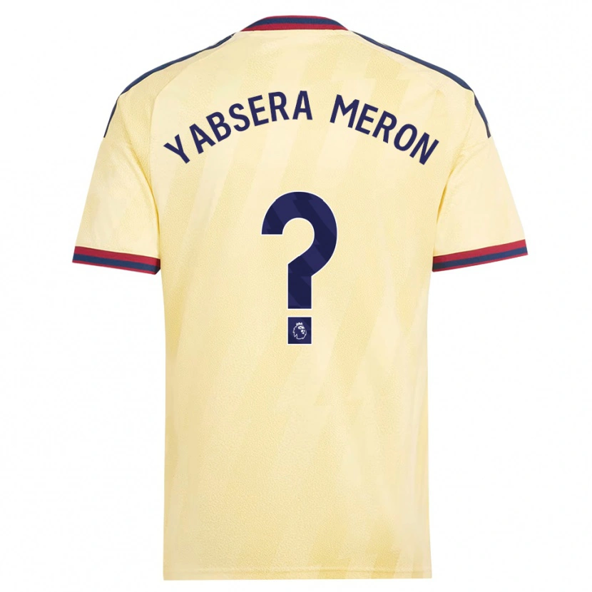 Danxen Criança Camisola Yabsera Meron #0 Amarelo Claro Midnightblue Terceiro 2026/27 Camisa
