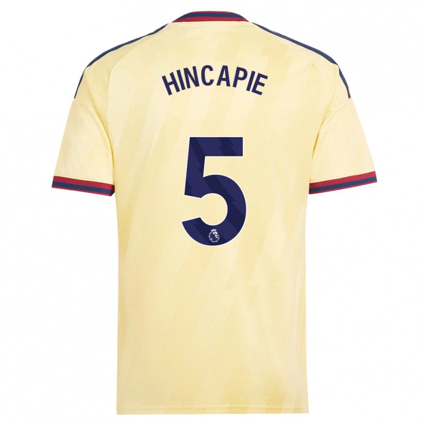 Danxen Criança Camisola Piero Hincapié #5 Amarelo Claro Midnightblue Terceiro 2026/27 Camisa