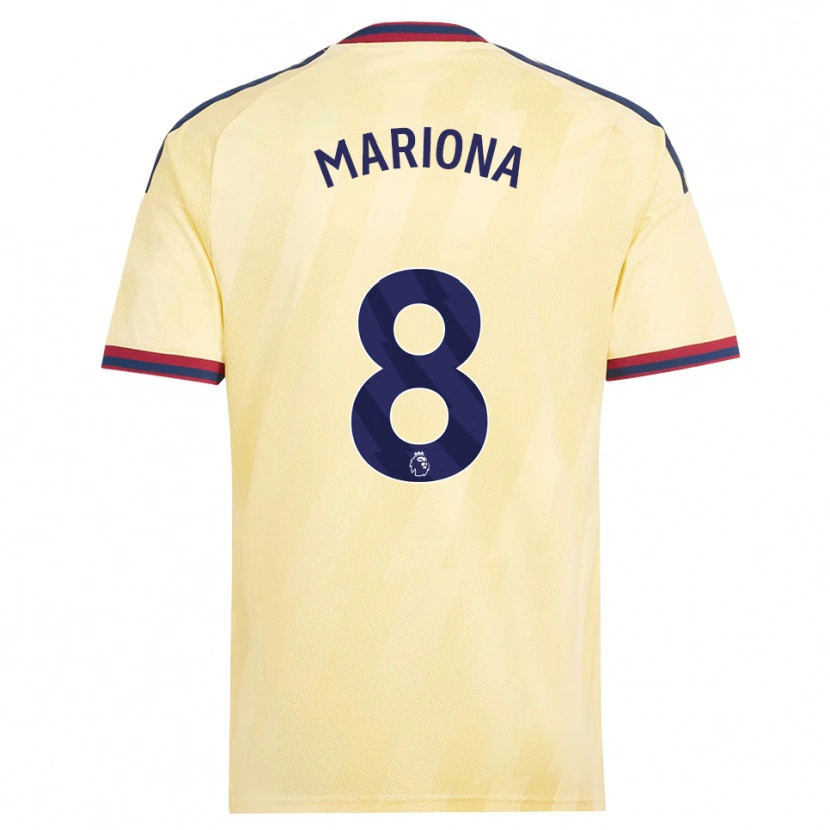 Danxen Criança Camisola Mariona Caldentey #8 Amarelo Claro Midnightblue Terceiro 2026/27 Camisa