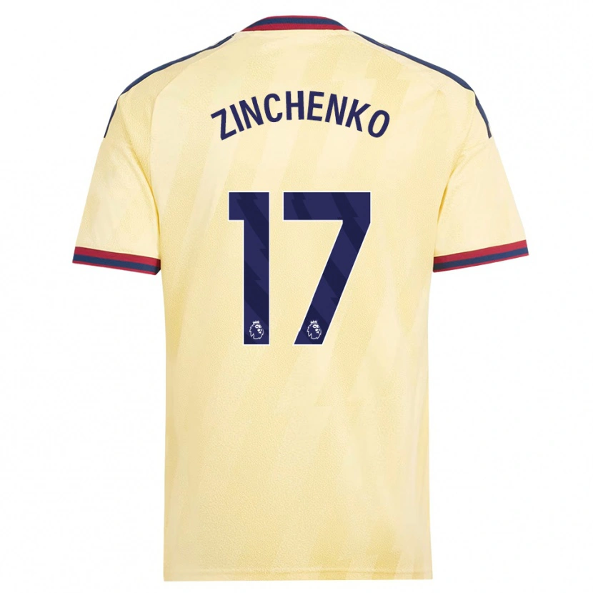 Danxen Criança Camisola Oleksandr Zinchenko #17 Amarelo Claro Midnightblue Terceiro 2026/27 Camisa