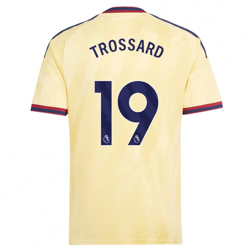 Danxen Criança Camisola Leandro Trossard #19 Amarelo Claro Midnightblue Terceiro 2026/27 Camisa