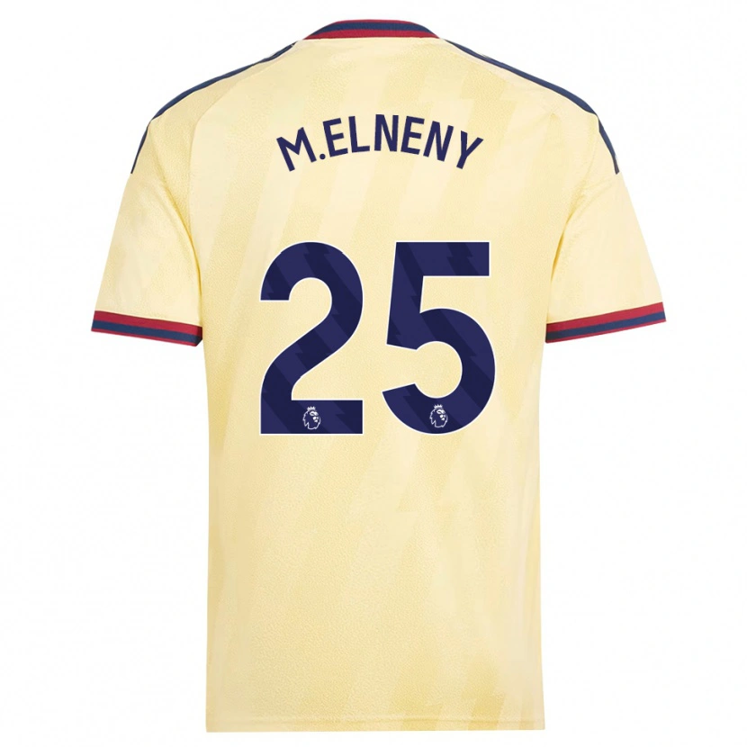 Danxen Criança Camisola Mohamed Elneny #25 Amarelo Claro Midnightblue Terceiro 2026/27 Camisa