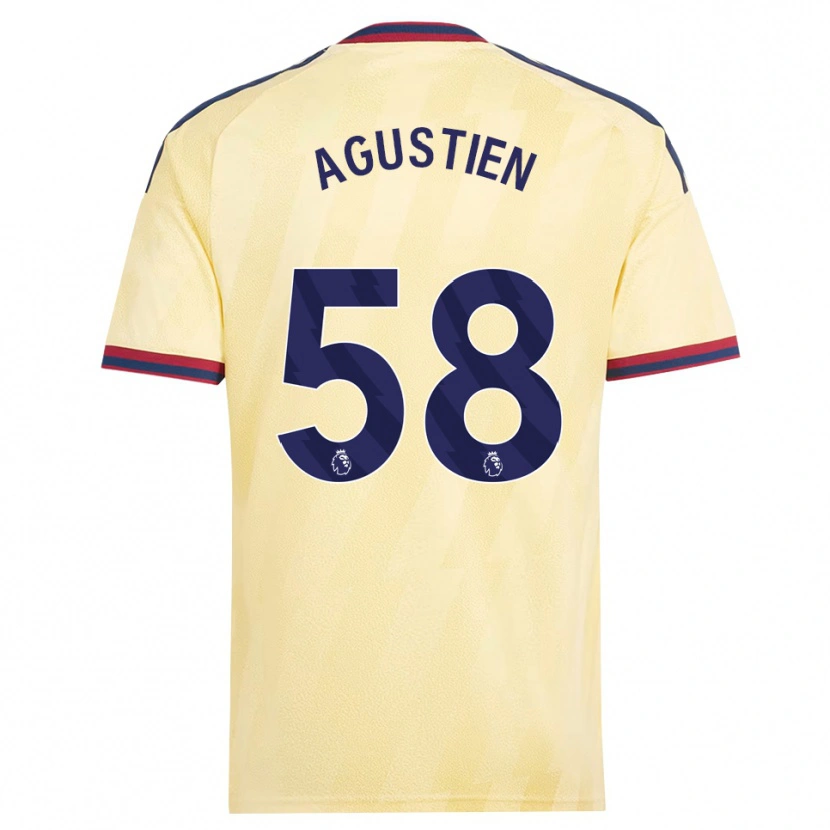 Danxen Criança Camisola Demiane Agustien #58 Amarelo Claro Midnightblue Terceiro 2026/27 Camisa