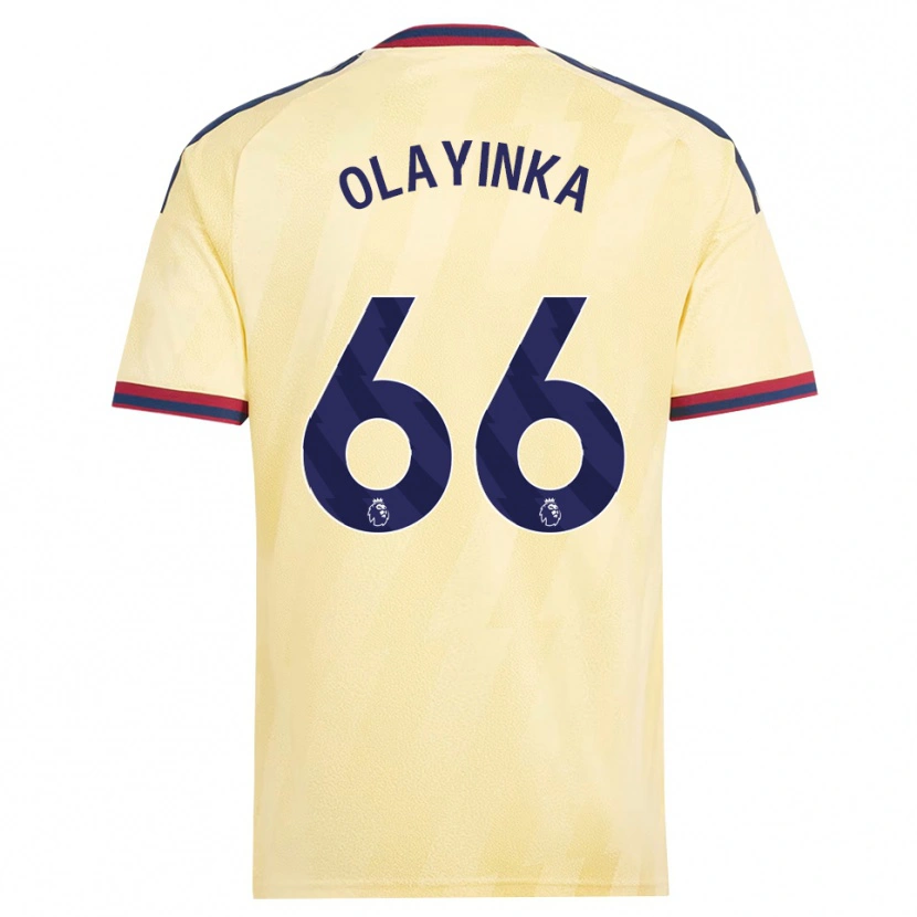 Danxen Criança Camisola James Olayinka #66 Amarelo Claro Midnightblue Terceiro 2026/27 Camisa