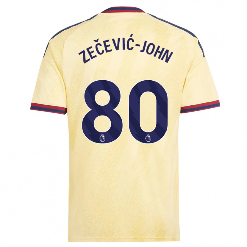 Danxen Criança Camisola Louis Zečević-John #80 Amarelo Claro Midnightblue Terceiro 2026/27 Camisa