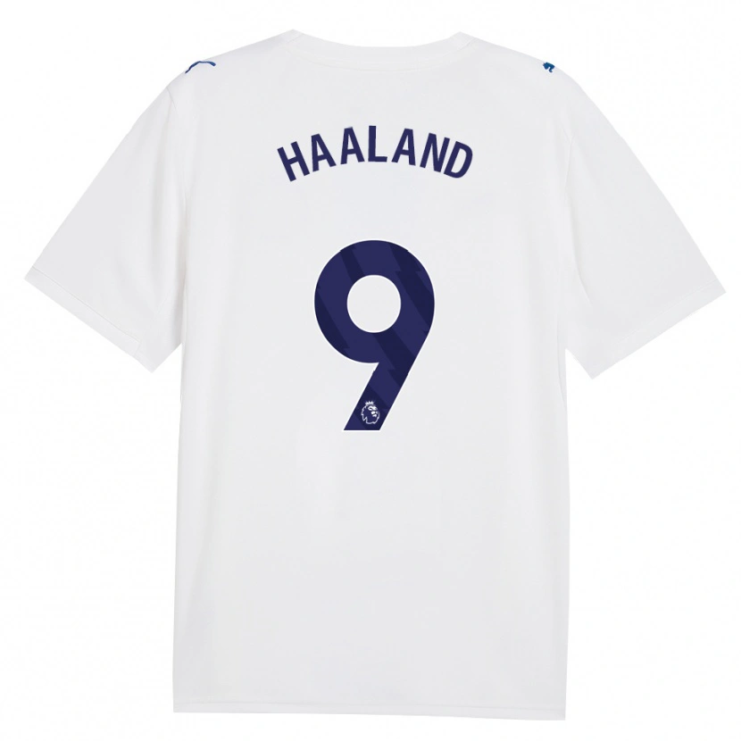 Danxen Criança Camisola Erling Haaland #9 Marinha Branco Terceiro 2026/27 Camisa
