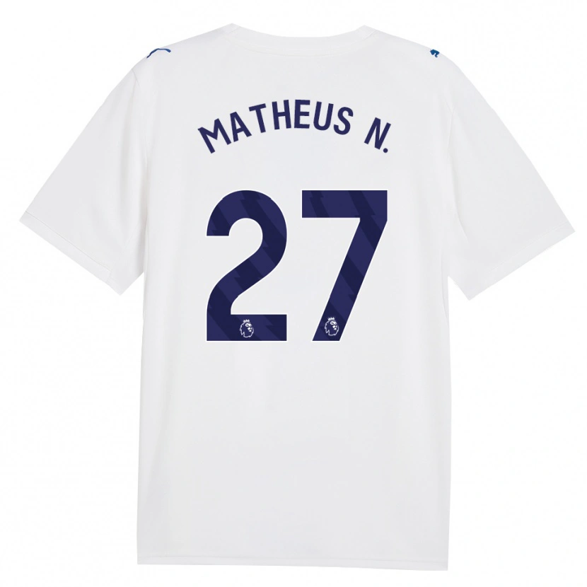 Danxen Criança Camisola Matheus Nunes #27 Marinha Branco Terceiro 2026/27 Camisa