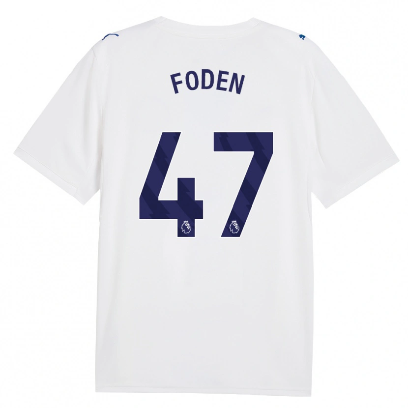 Danxen Criança Camisola Phil Foden #47 Marinha Branco Terceiro 2026/27 Camisa