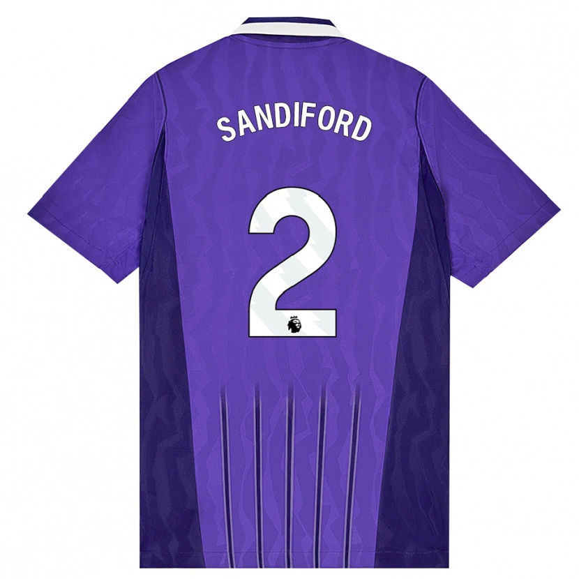 Danxen Criança Camisola Oscar Sandiford #2 Roxo Branco Terceiro 2026/27 Camisa