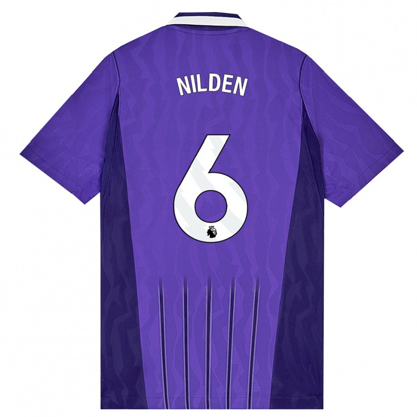 Danxen Criança Camisola Amanda Nildén #6 Roxo Branco Terceiro 2026/27 Camisa
