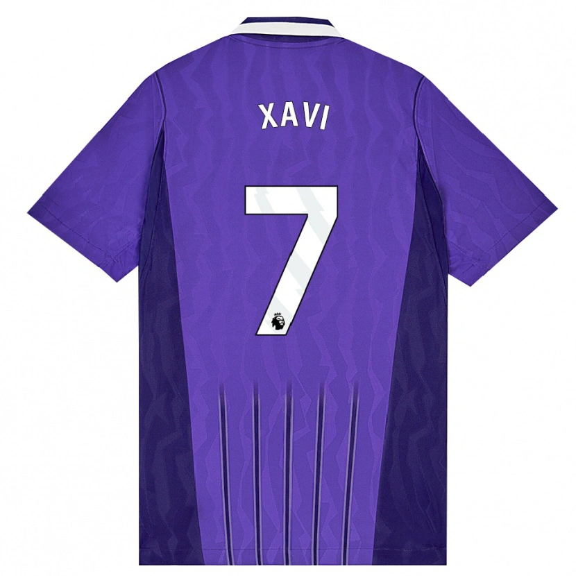 Danxen Criança Camisola Xavi Simons #7 Roxo Branco Terceiro 2026/27 Camisa