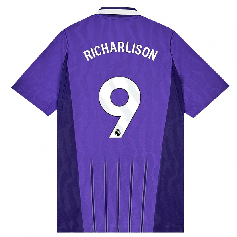 Danxen Criança Camisola Richarlison De Andrade #9 Roxo Branco Terceiro 2026/27 Camisa