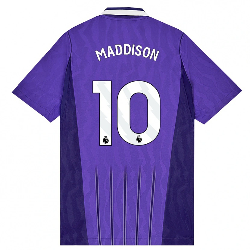 Danxen Criança Camisola James Maddison #10 Roxo Branco Terceiro 2026/27 Camisa