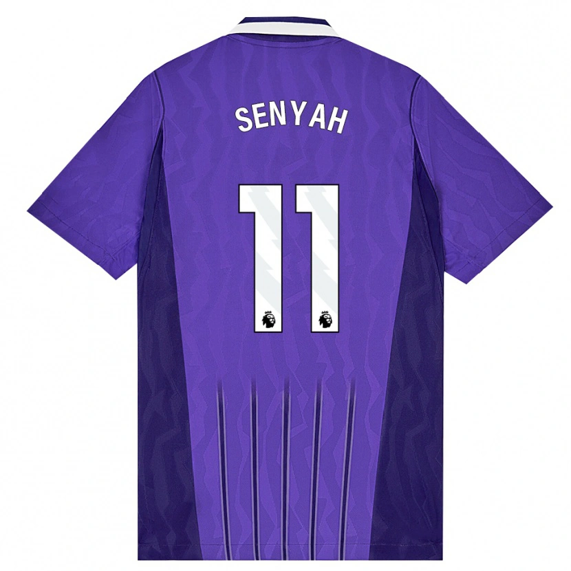 Danxen Criança Camisola Kwasi Senyah #11 Roxo Branco Terceiro 2026/27 Camisa