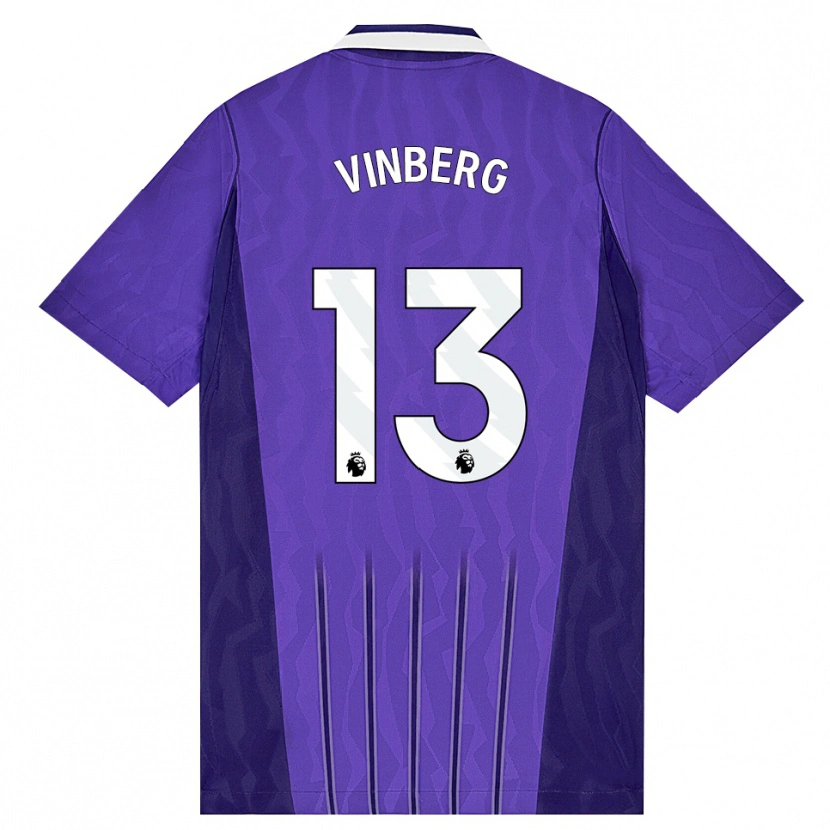 Danxen Criança Camisola Matilda Vinberg #13 Roxo Branco Terceiro 2026/27 Camisa