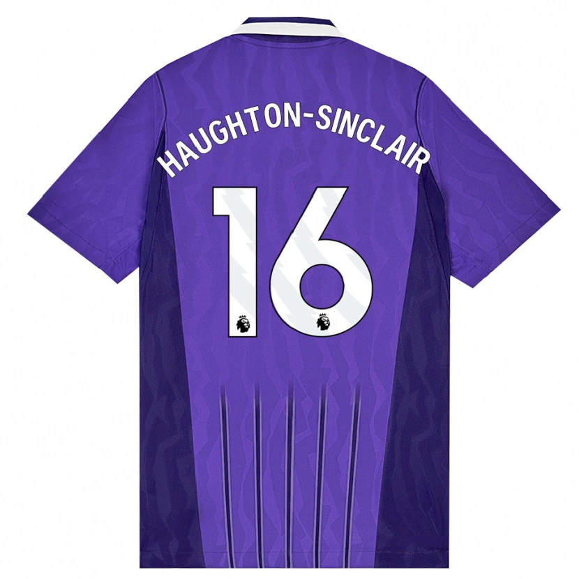 Danxen Criança Camisola Ashiah Haughton-Sinclair #16 Roxo Branco Terceiro 2026/27 Camisa