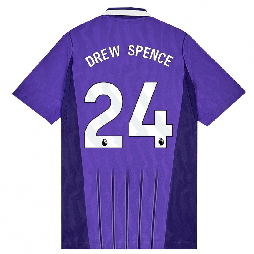 Danxen Criança Camisola Drew Spence #24 Roxo Branco Terceiro 2026/27 Camisa