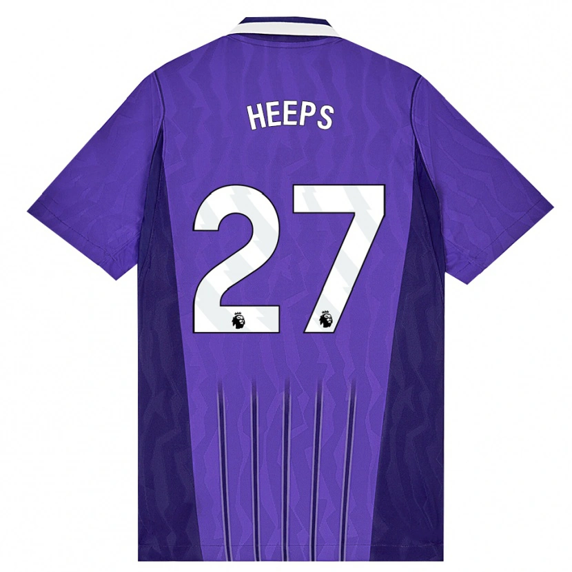 Danxen Criança Camisola Eleanor Heeps #27 Roxo Branco Terceiro 2026/27 Camisa