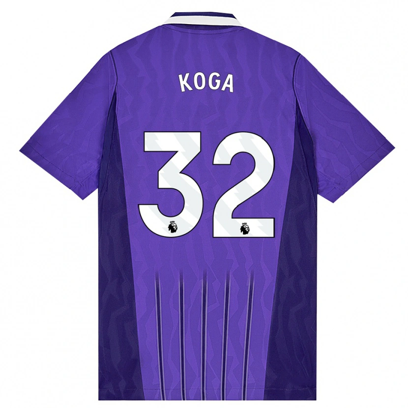 Danxen Criança Camisola Tōko Koga #32 Roxo Branco Terceiro 2026/27 Camisa