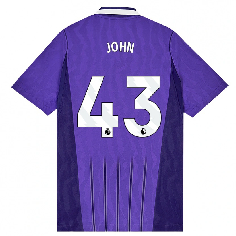 Danxen Criança Camisola Nile John #43 Roxo Branco Terceiro 2026/27 Camisa