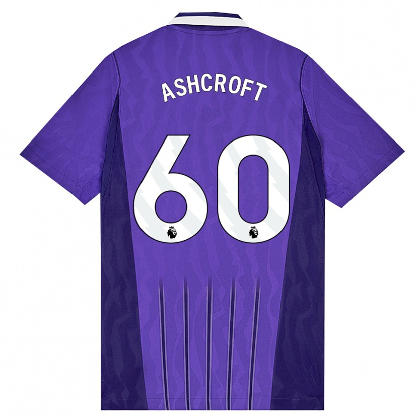 Danxen Criança Camisola Tyrell Ashcroft #60 Roxo Branco Terceiro 2026/27 Camisa