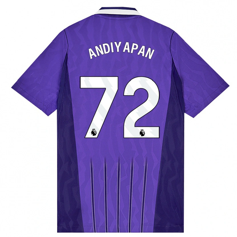 Danxen Criança Camisola William Andiyapan #72 Roxo Branco Terceiro 2026/27 Camisa
