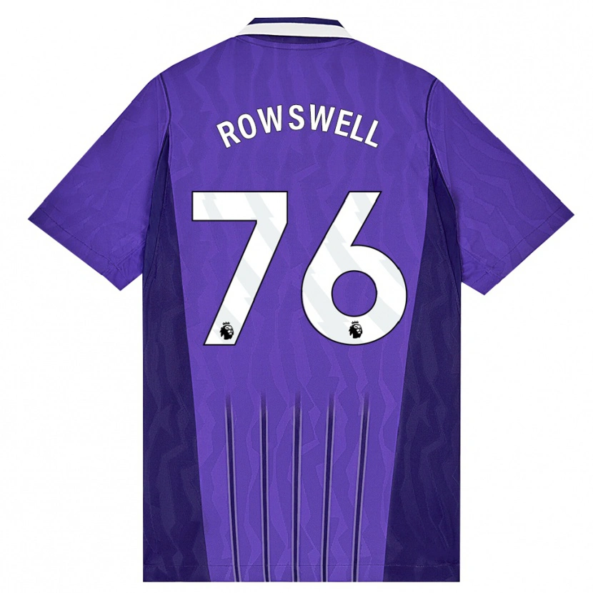 Danxen Criança Camisola James Rowswell #76 Roxo Branco Terceiro 2026/27 Camisa