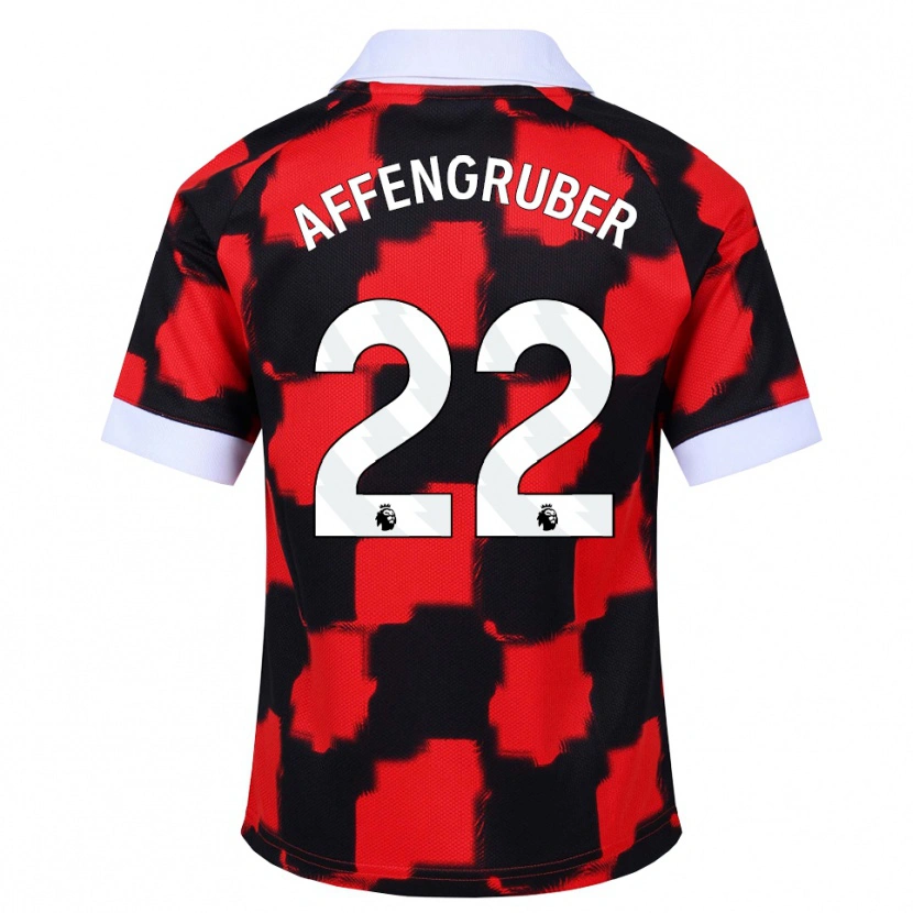 Danxen Criança Camisola David Affengruber #22 Vermelho Branco Preto Alternativa 2026/27 Camisa