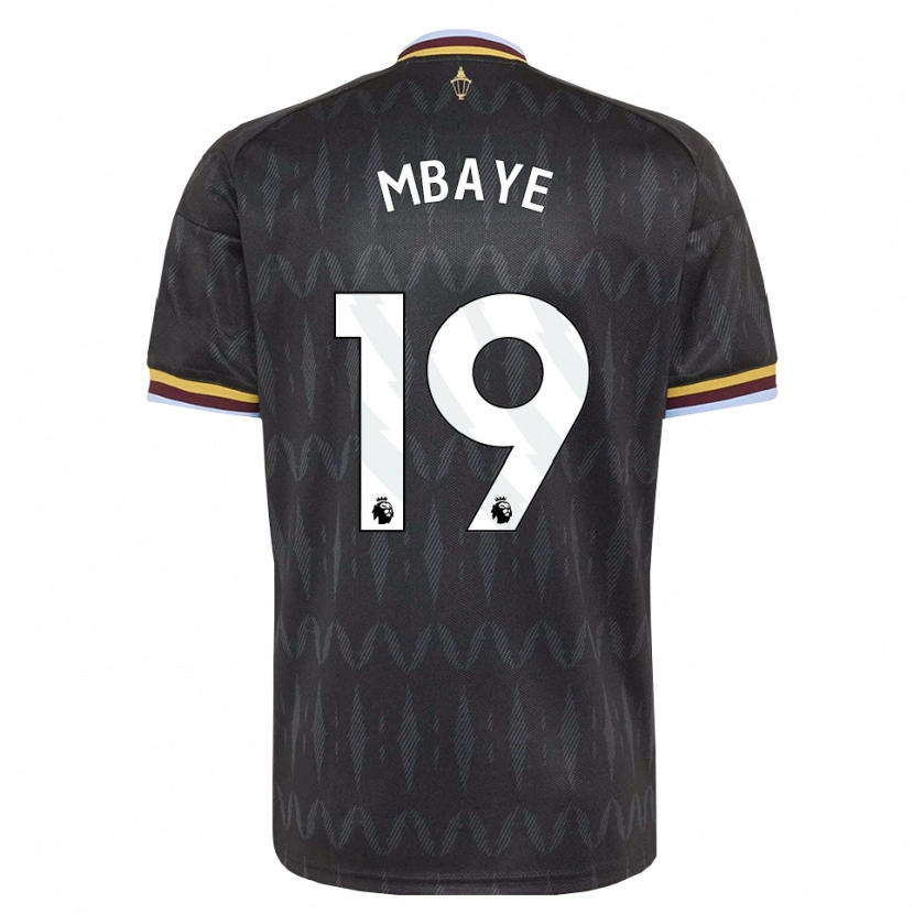 Danxen Criança Camisola Ibrahim Mbaye #19 Cornflowerblue Preto Amarelo Alternativa 2026/27 Camisa