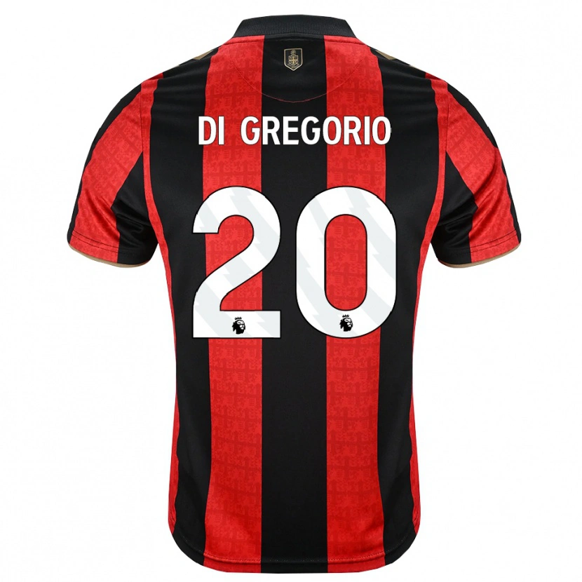 Danxen Criança Camisola Michele Di Gregorio #20 Goldenrod Vermelho Preto Principal 2026/27 Camisa
