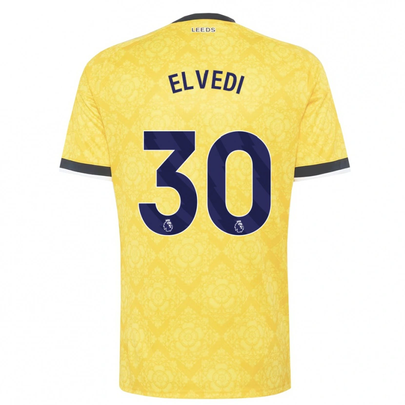Danxen Criança Camisola Nico Elvedi #30 Amarelo Branco Preto Alternativa 2026/27 Camisa