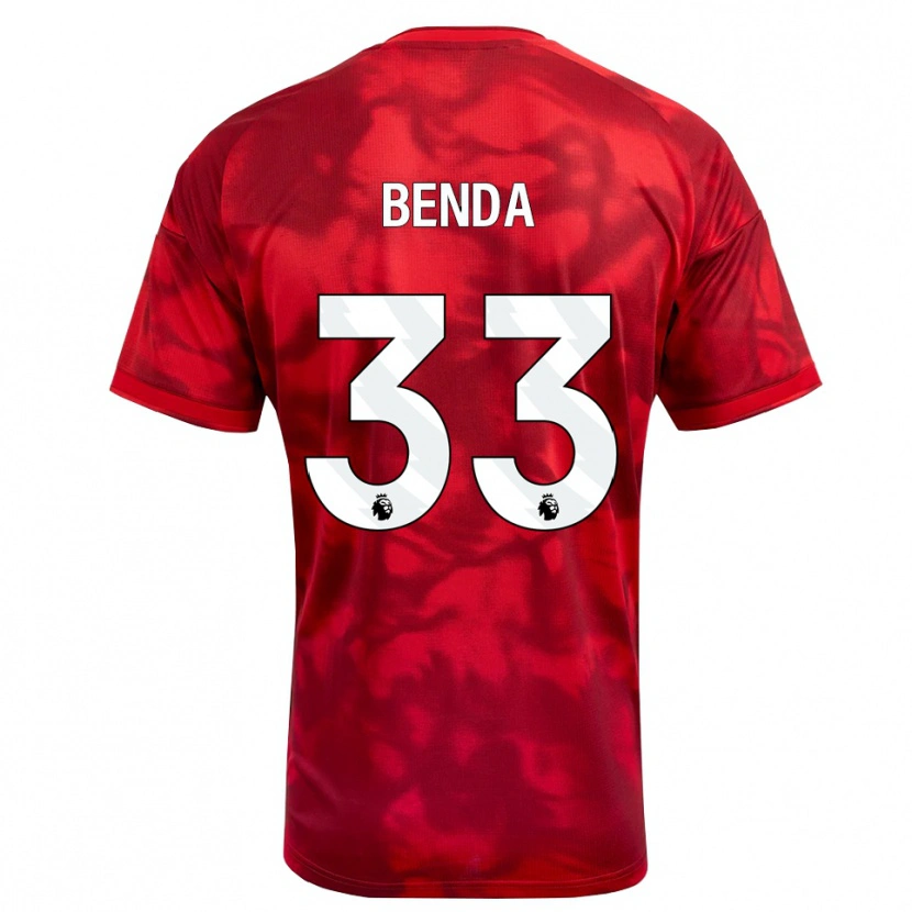 Danxen Criança Camisola Steven Benda #33 Crimson Branco Principal 2026/27 Camisa
