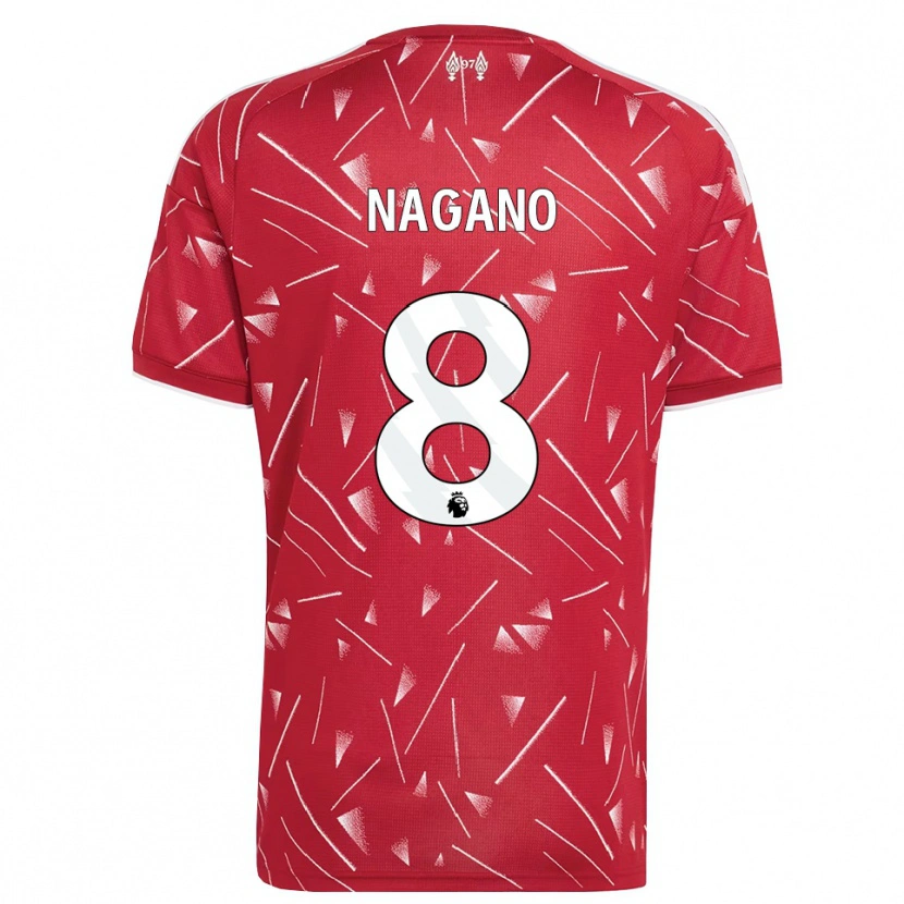 Danxen Homem Camisola Fūka Nagano #8 Branco Vermelho Principal 2026/27 Camisa