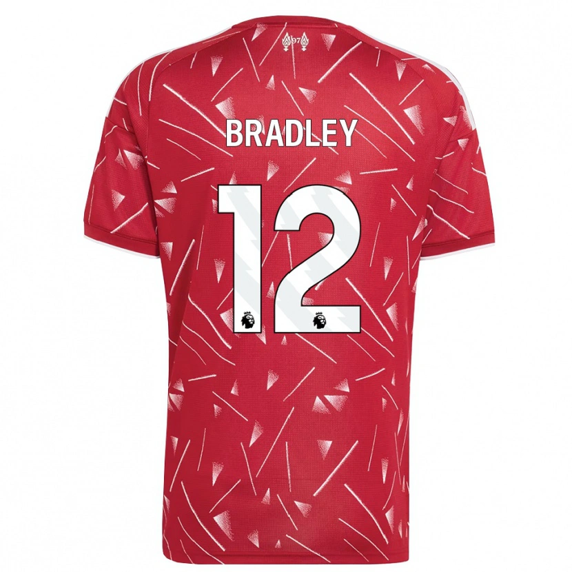 Danxen Homem Camisola Conor Bradley #12 Branco Vermelho Principal 2026/27 Camisa