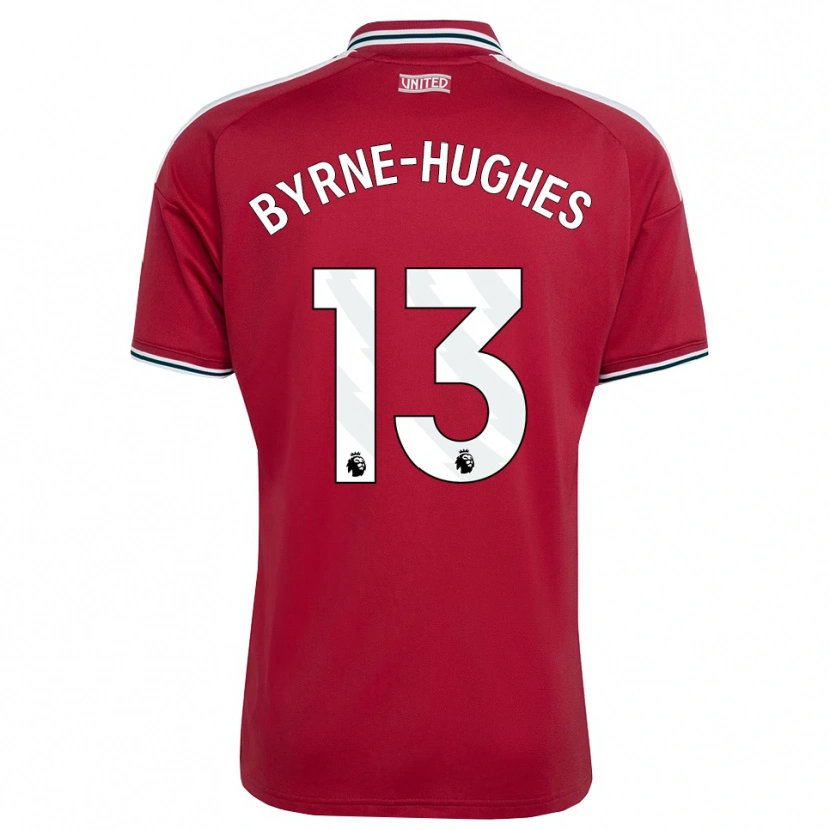 Danxen Homem Camisola Cameron Byrne-Hughes #13 Vermelho Amarelo Branco Principal 2026/27 Camisa
