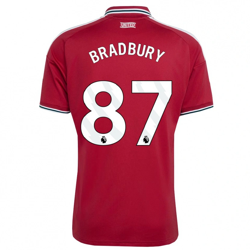 Danxen Homem Camisola Louie Bradbury #87 Vermelho Amarelo Branco Principal 2026/27 Camisa