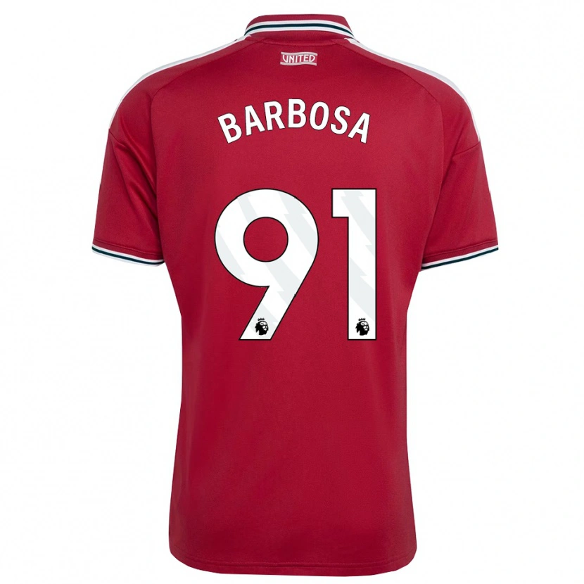 Danxen Homem Camisola Neithan Barbosa #91 Vermelho Amarelo Branco Principal 2026/27 Camisa