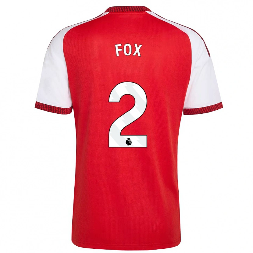 Danxen Homem Camisola Emily Fox #2 Vermelho Branco Preto Principal 2026/27 Camisa
