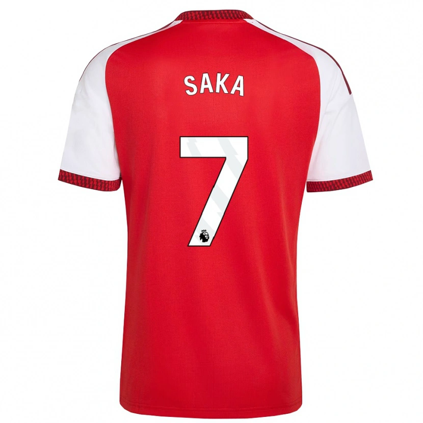 Danxen Homem Camisola Bukayo Saka #7 Vermelho Branco Preto Principal 2026/27 Camisa