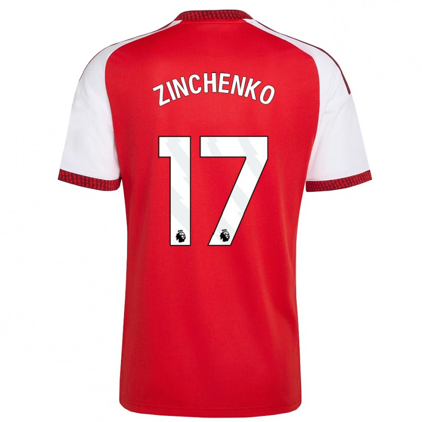 Danxen Homem Camisola Oleksandr Zinchenko #17 Vermelho Branco Preto Principal 2026/27 Camisa