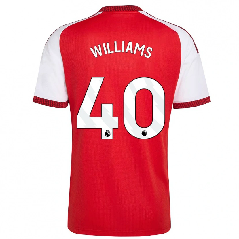 Danxen Homem Camisola Naomi Williams #40 Vermelho Branco Preto Principal 2026/27 Camisa