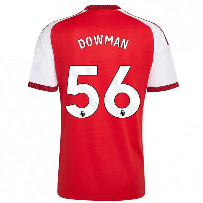 Danxen Homem Camisola Max Dowman #56 Vermelho Branco Preto Principal 2026/27 Camisa