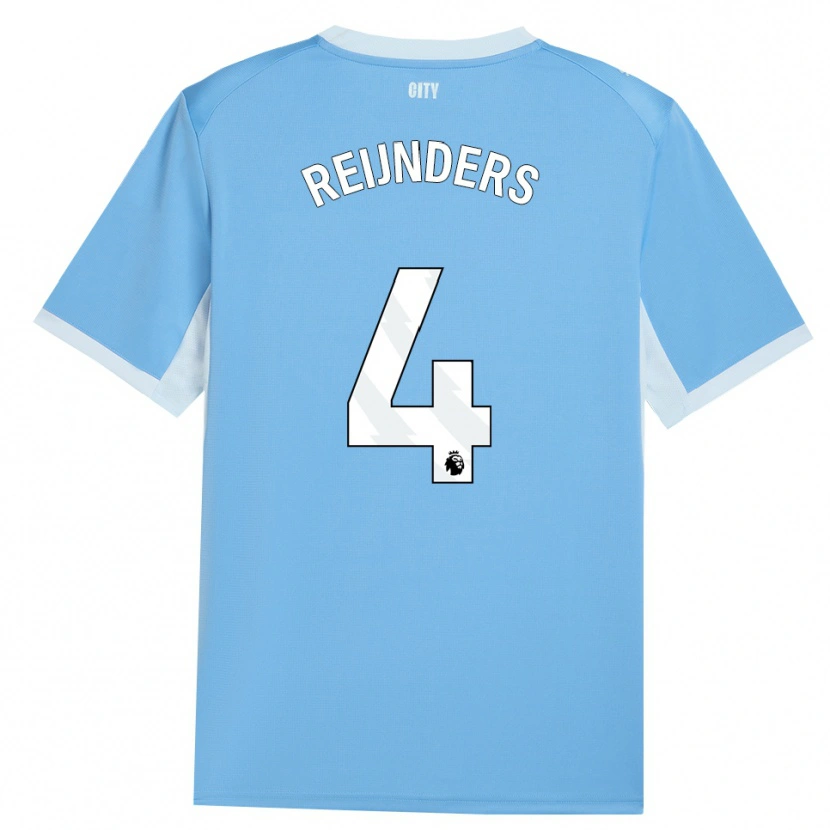 Danxen Homem Camisola Tijjani Reijnders #4 Lightskyblue Branco Principal 2026/27 Camisa
