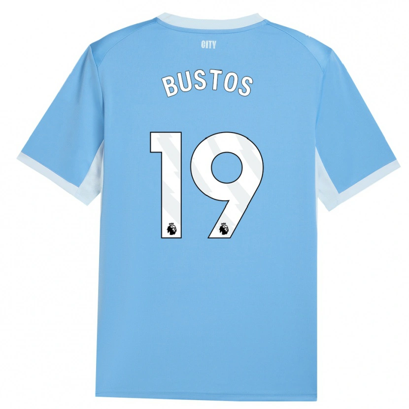 Danxen Homem Camisola Nahuel Bustos #19 Lightskyblue Branco Principal 2026/27 Camisa