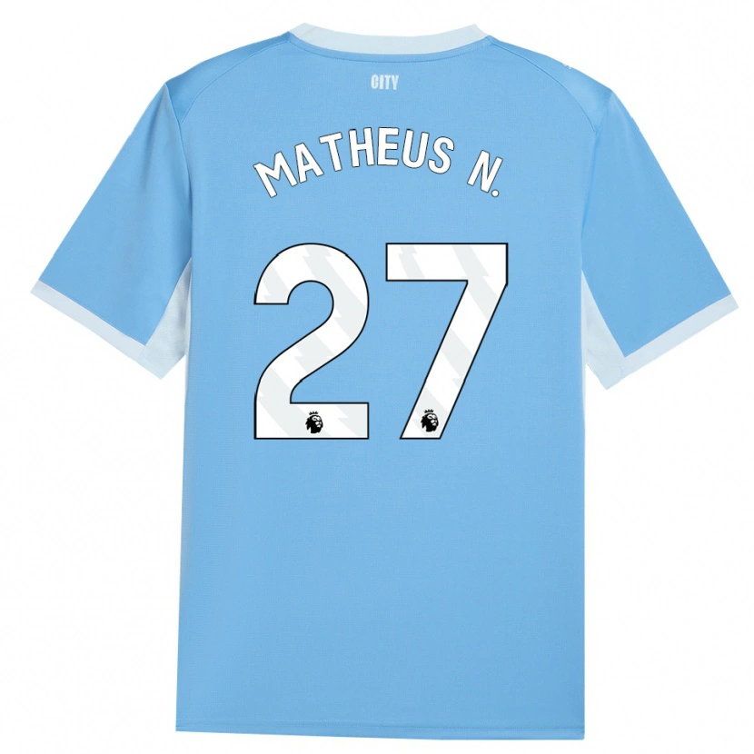 Danxen Homem Camisola Matheus Nunes #27 Lightskyblue Branco Principal 2026/27 Camisa