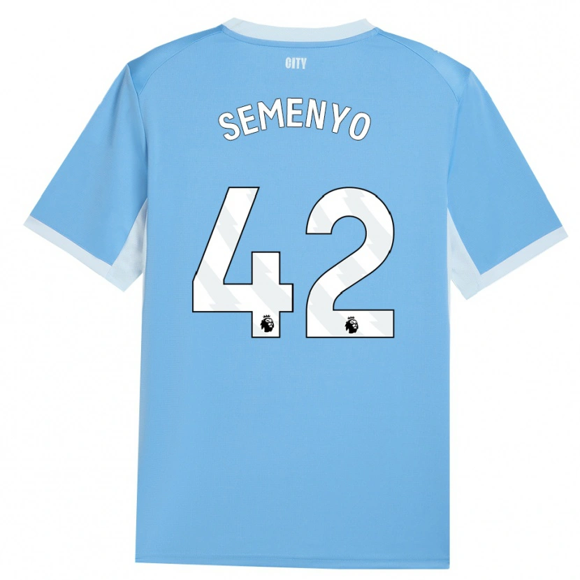 Danxen Homem Camisola Antoine Semenyo #42 Lightskyblue Branco Principal 2026/27 Camisa
