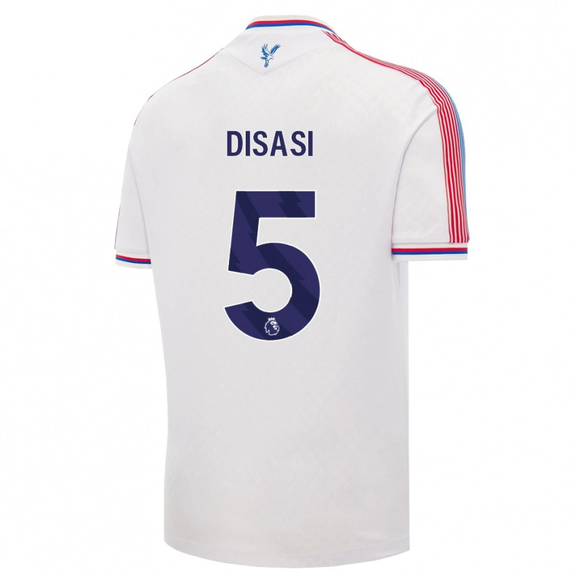Danxen Homem Camisola Axel Disasi #5 Branco Vermelho Azul Principal 2026/27 Camisa