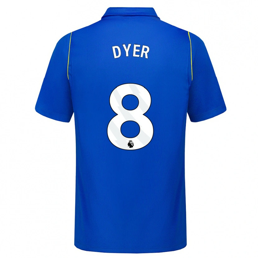 Danxen Homem Camisola Kiano Dyer #8 Azul Amarelo Principal 2026/27 Camisa