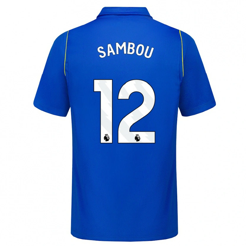 Danxen Homem Camisola Gabriel Sambou #12 Azul Amarelo Principal 2026/27 Camisa
