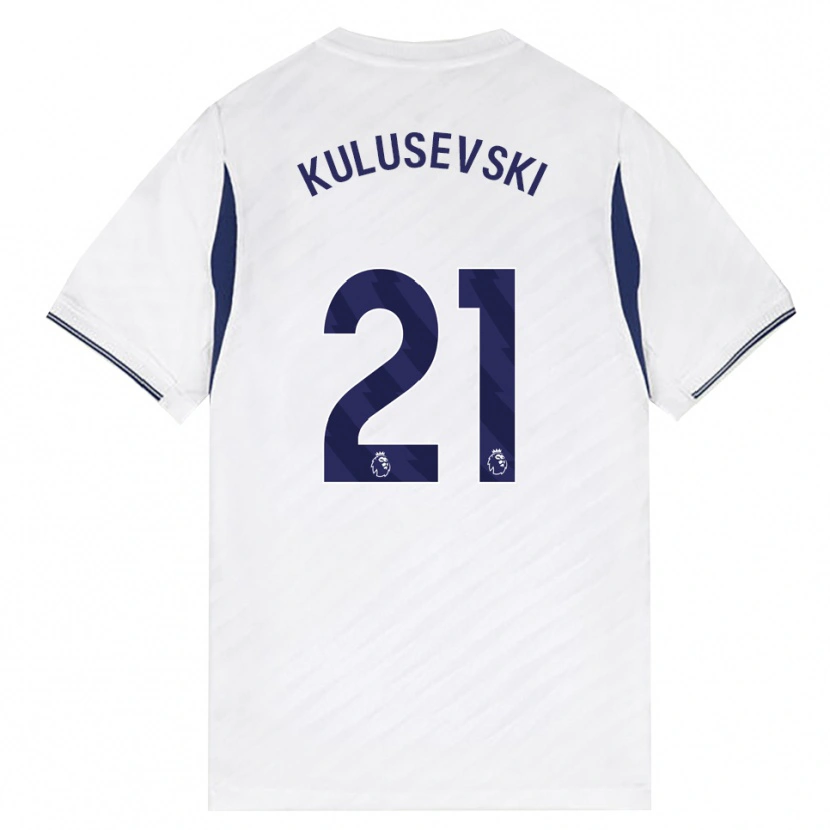 Danxen Homem Camisola Dejan Kulusevski #21 Branco Vermelho Roxo Principal 2026/27 Camisa